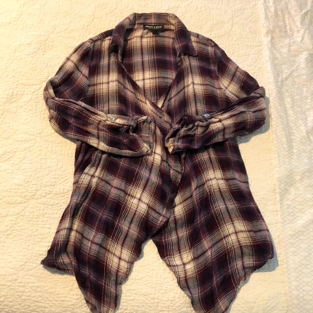 EUC About A Girl Flannel Top
